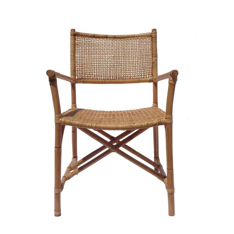 Silla comedor bambú y ratán natural