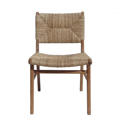 Silla comedor teca y fibra Kamala