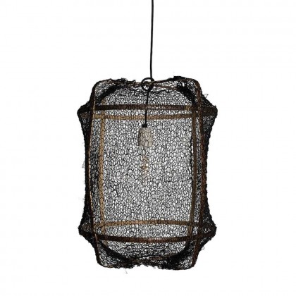 Lámpara de techo realizada en bambú envuelta en red de sisal Ay Illuminate