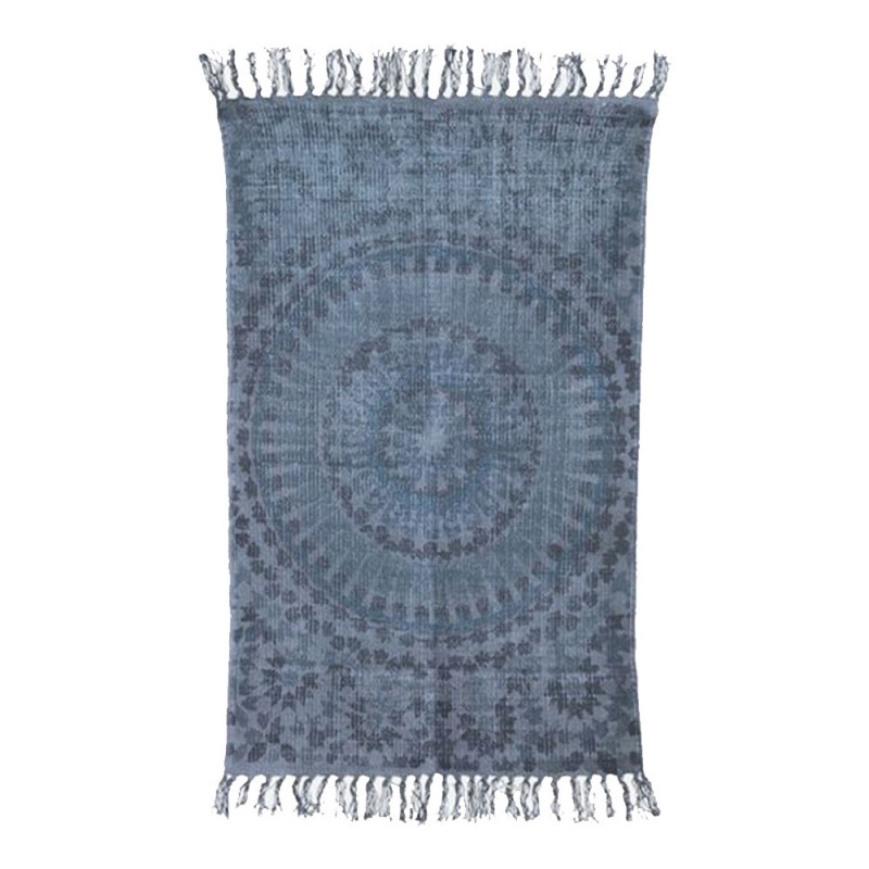 Alfombra 100% algodón en color gris verdoso