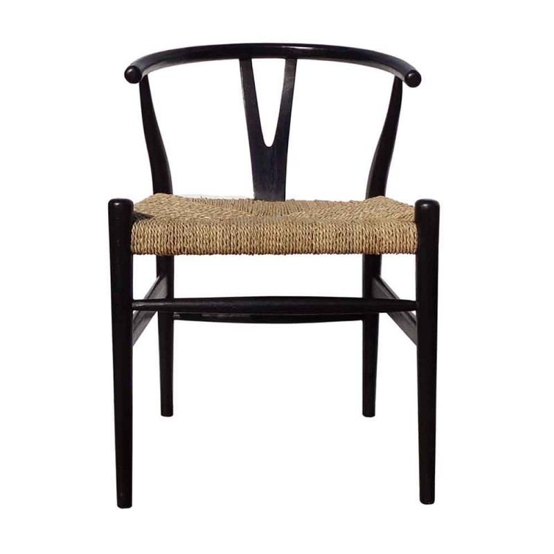 silla verona, silla wishbone negra
