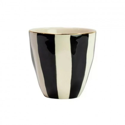 taza café rayas negro blanco