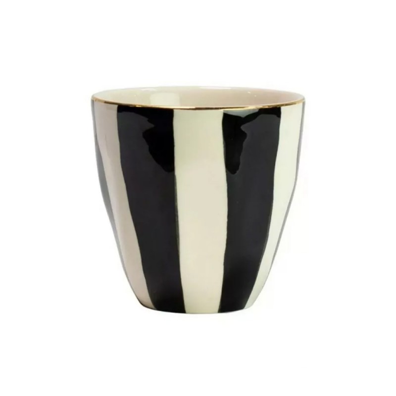 taza café rayas negro blanco