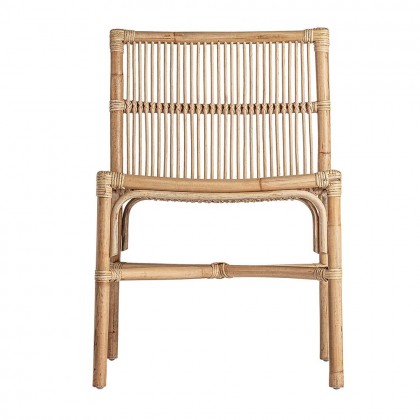 Silla comedor de estilo contemporáneo de ratán natural