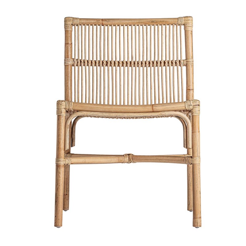 Silla comedor de estilo contemporáneo de ratán natural