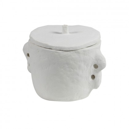Tarro decorativo Bit, blanco
