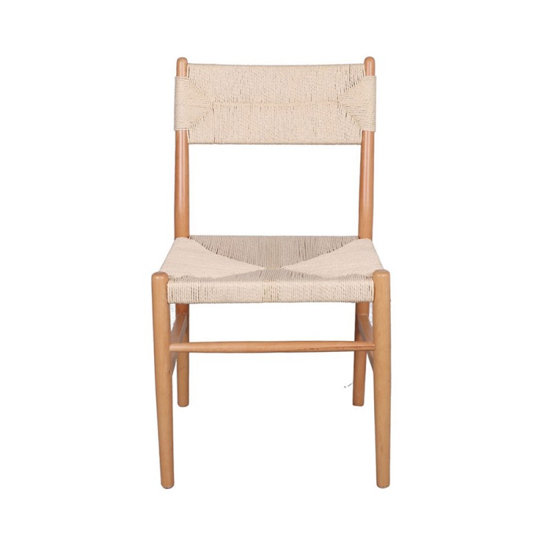 silla comedor madera de olmo  y cuerda