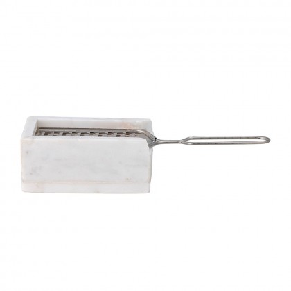 Rallador de queso de mármol blanco