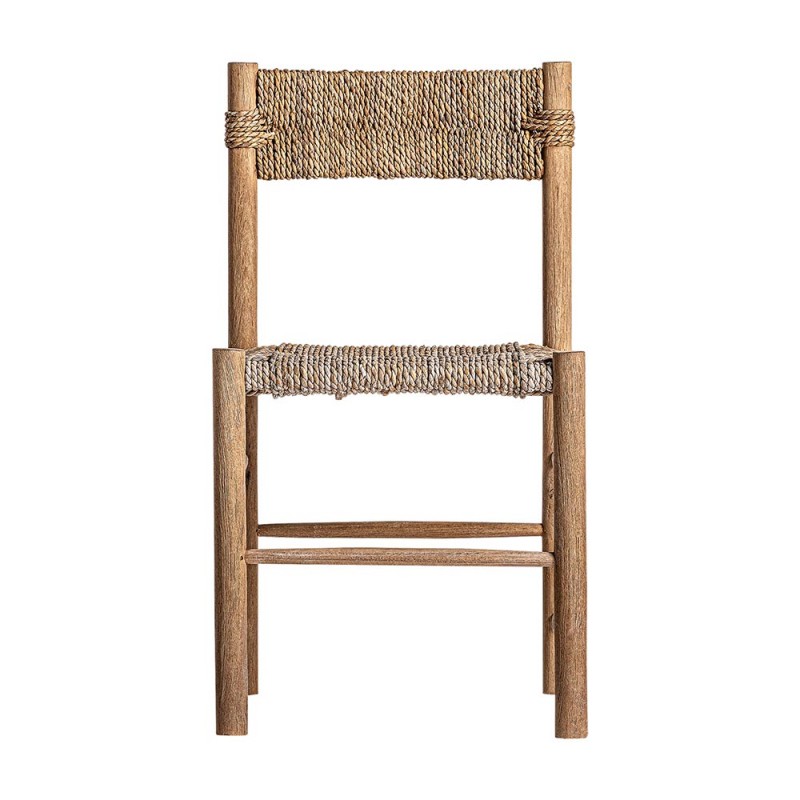 Silla comedor madera teka y fibras Manhula