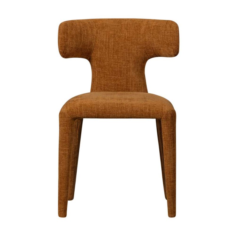 silla moderna tapizada color canela