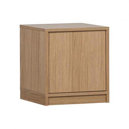 mueble bajo modular de roble estilo contemporáneo.