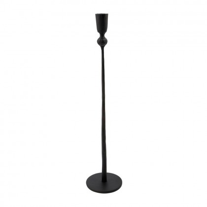 Candelabro de hierro y forma alargada de estilo industrial