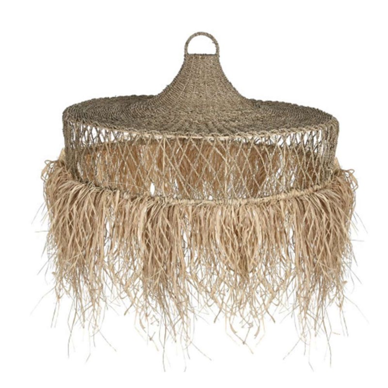 Lámpara de techo fibras natural  y flecos Ø120cm