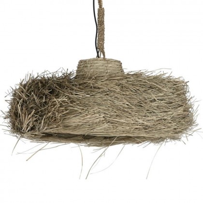 Lámpara de techo fibras natural Ø70cm x 33 alto