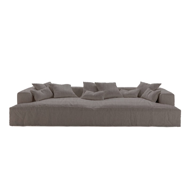 sofa lino xl ibiza tapizado gris oscuro