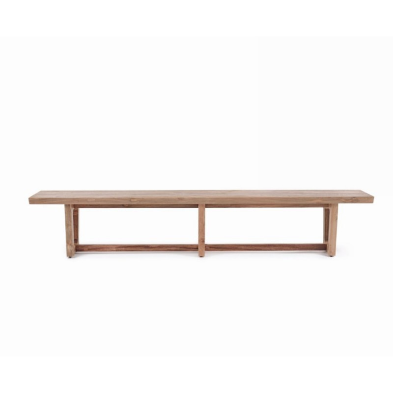 Banco apto para exterior de madera reciclada de teca