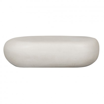 Mesa centro blanca de fibra arcilla 100cm