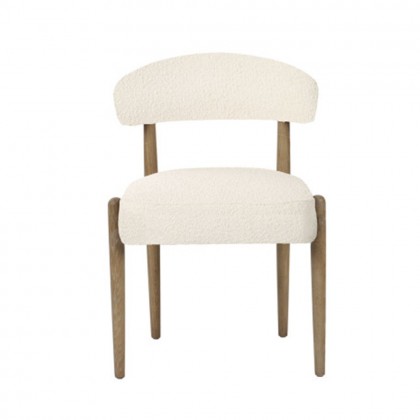 Silla comedor fresno tapizada decape Blanco