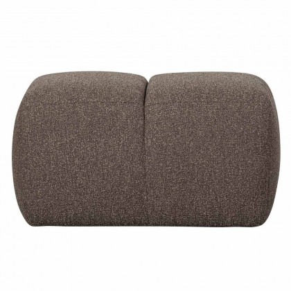 Puf bouclé Mojo marrón jaspeado poliéster