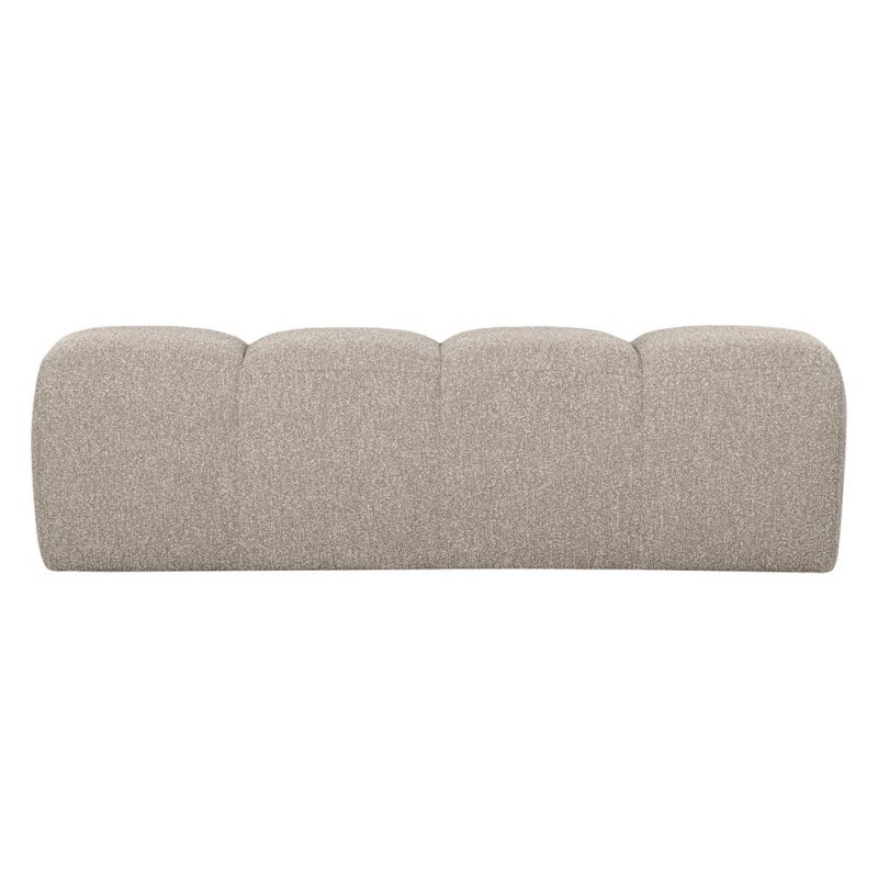 Banco de comedor tapizado en tejido bouclé en color beige