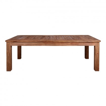 Mesa de comedor rectangular extensible de estilo rústico vintage realizada en madera de pino reciclado