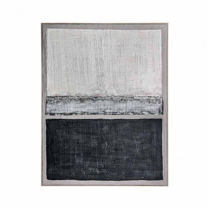 Cuadro Bercher de estilo contemporáneo, realizado en lienzo en color gris.
