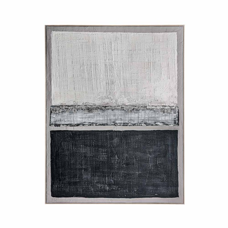 Cuadro Bercher de estilo contemporáneo, realizado en lienzo en color gris.