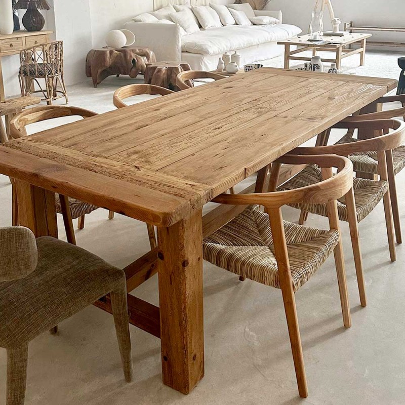 mesa comedor pino antiguo recuperado 240cm - MIV Interiors
