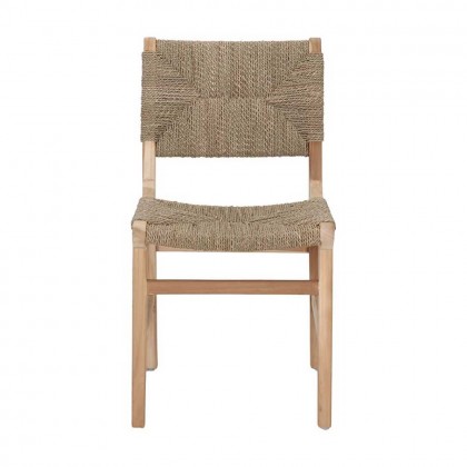 Silla comedor madera teca y fibra marina