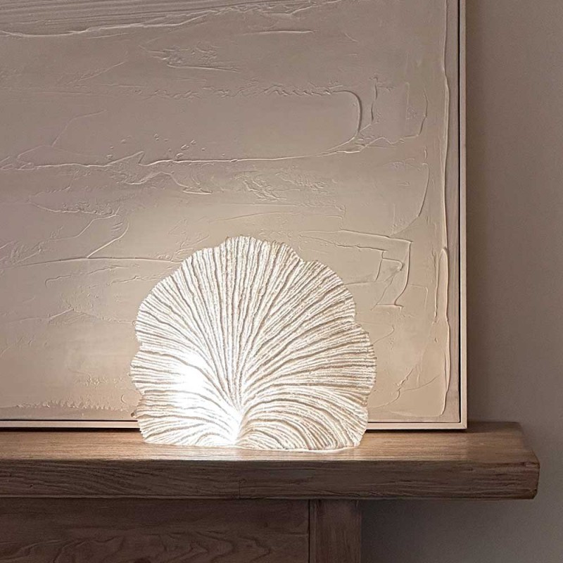 luz de mesa coral . escultura