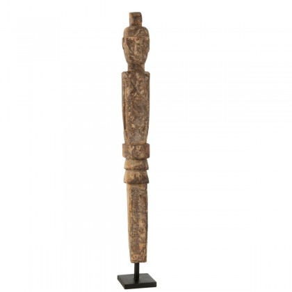 Escultura tribal de madera de estilo étnico
