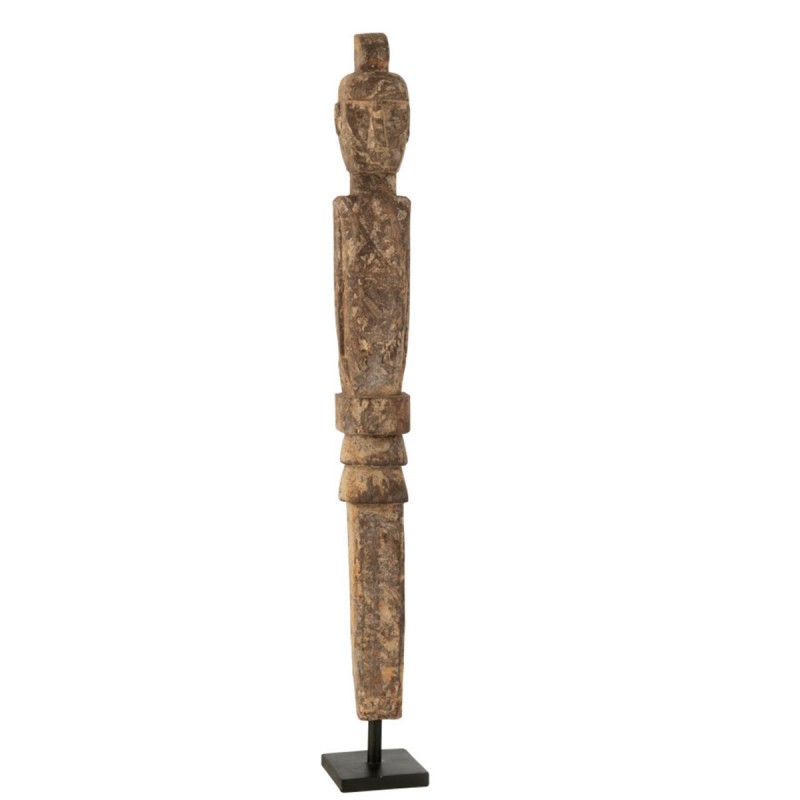 Escultura tribal de madera de estilo étnico
