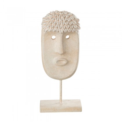 Escultura decorativa de estilo étnico con forma de máscara tribal