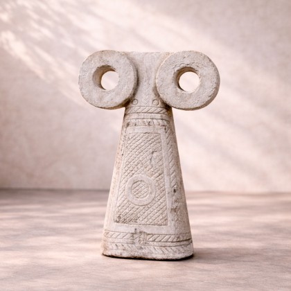 escultura ídol piedra tallada - mesopotamia