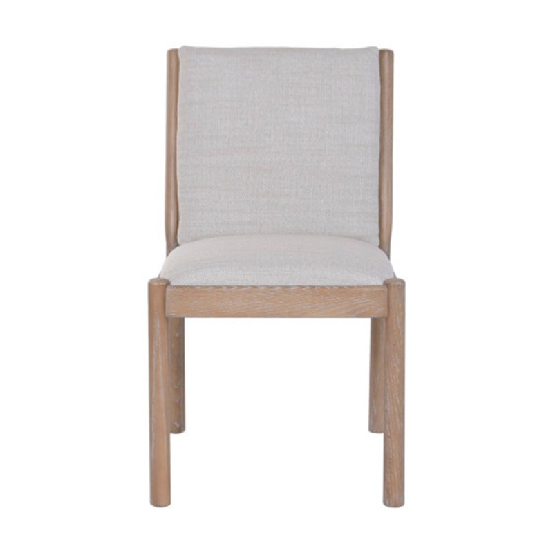 silla comedor madera de fresno tapizada gris claro