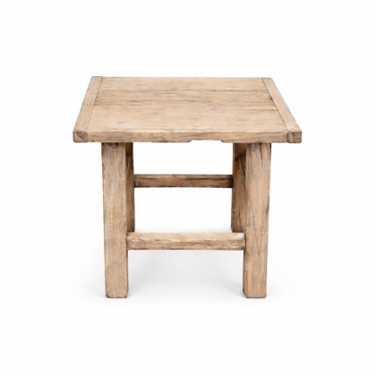 mesa auxiliar de madera antigua 50x50cx45cm alto