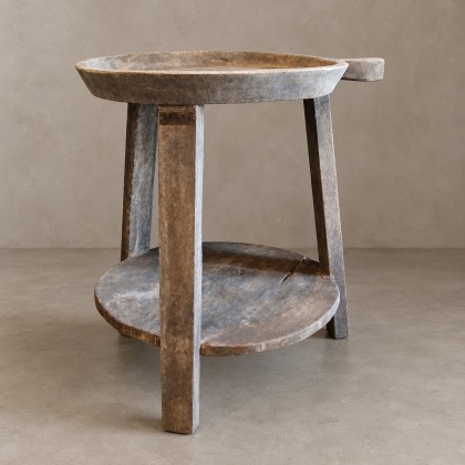 Mesa auxiliar Joost de madera con cuenco | MIV Interiores