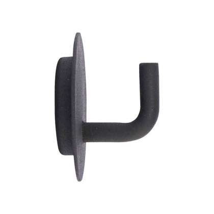 Colgador Text de aluminio negro, con forma de gancho