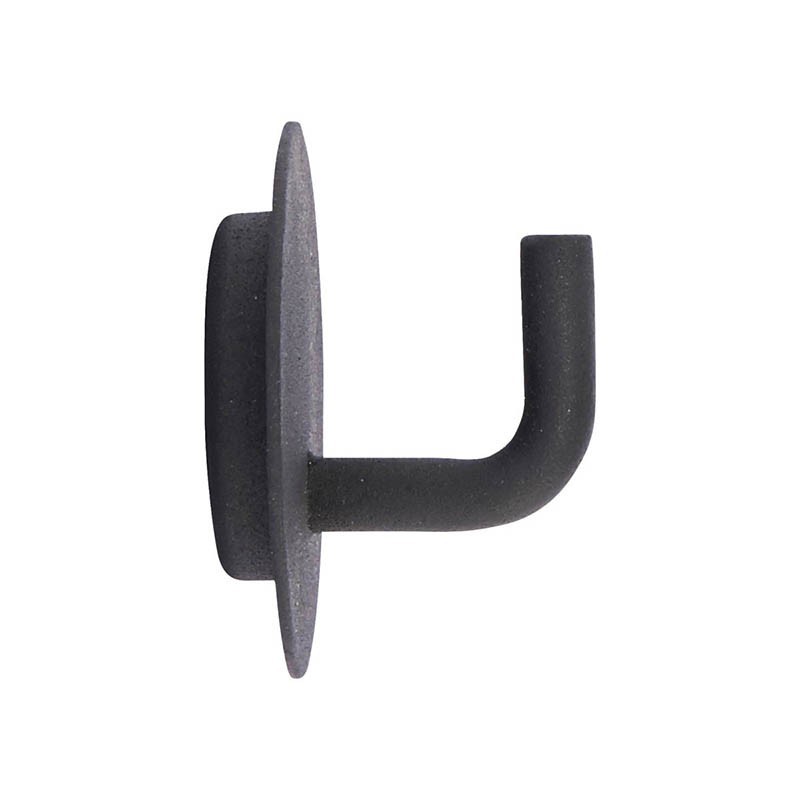 Colgador Text de aluminio negro, con forma de gancho